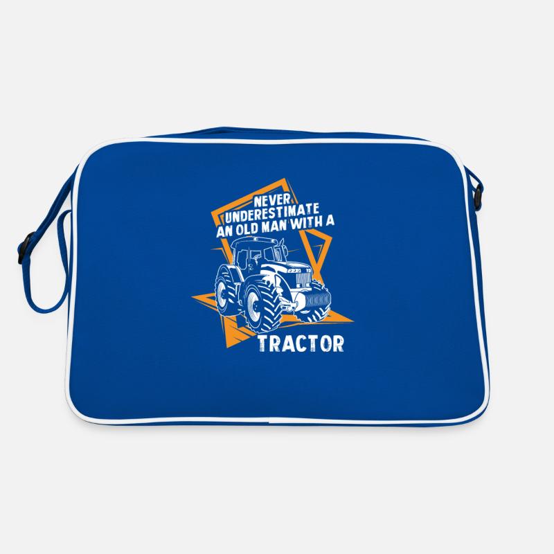 Never Underestimate An Old Man With Tractor Bauer Retro Tasche