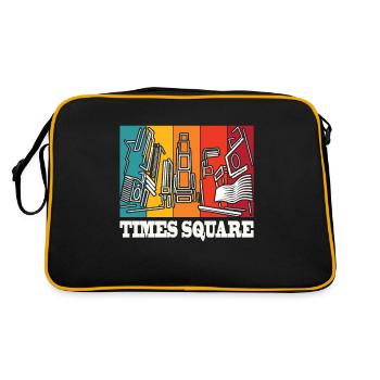 Times Square New York Souvenir NYC New York City R - Sac Retro - noir/or - Dos