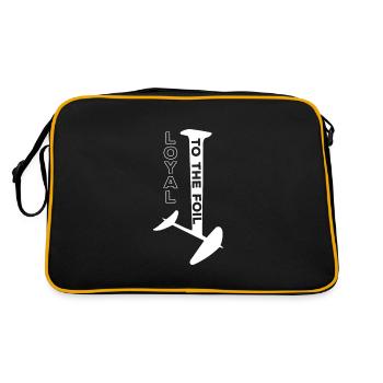 Loyal To The Foil, Hydrofoil Surfing Surfer - Retro Bag - black/gold - Back