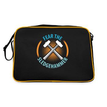 Fear The Sledgehammer, House Demolition - Retro Bag - black/gold - Back