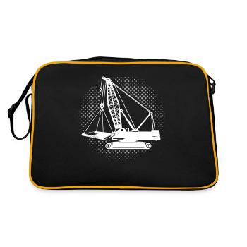 Crane operator Crawler crane Crane driver crane - Retro Bag - black/gold - Back