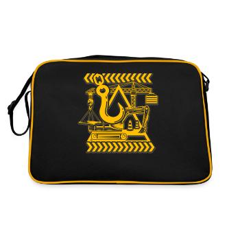 Crane operator Crawler crane Crane driver crane - Retro Bag - black/gold - Back