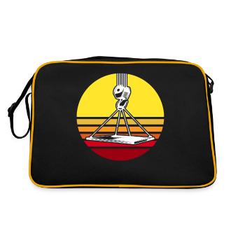 Crane operator Crawler crane Crane driver crane - Retro Bag - black/gold - Back
