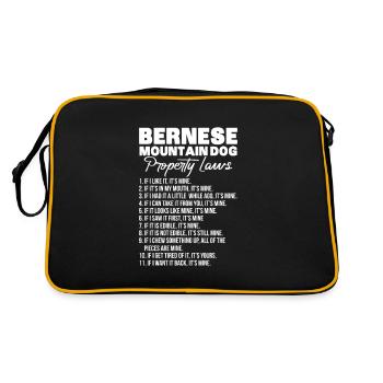 Bouvier bernois - Sac Retro - noir/or - Dos