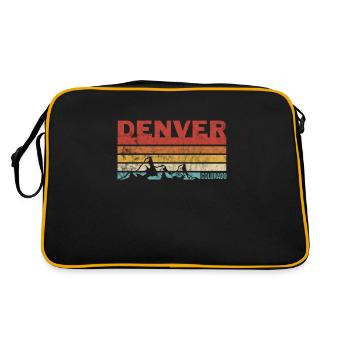 Colorado USA Amérique Denver Cadeau - Sac Retro - noir/or - Dos