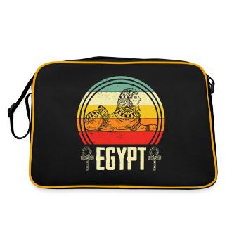 Egypt Pharaoh Anubis Sphinx Egyptology Pyramids - Retro Bag - black/gold - Back