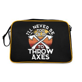 Axe Thrower Axe Throw Axe Gift - Retro Bag - black/gold - Back