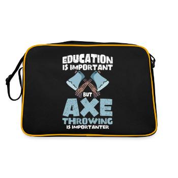 Axe Thrower Axe Throw Axe Gift - Retro Bag - black/gold - Back