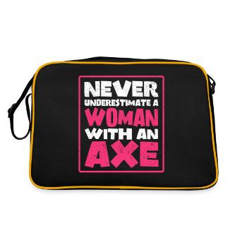 Lanceur de hache Lancer de hache Mère Mama Hache Cadeau - Sac Retro - noir/or - Dos