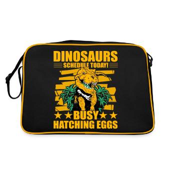 Les dinosaures programment aujourd’hui occupé à couver des œufs - Sac Retro - noir/or - Dos
