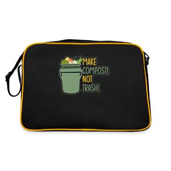 Faire du compost pas des déchets, la lombriculture - Sac Retro - noir/or - Dos
