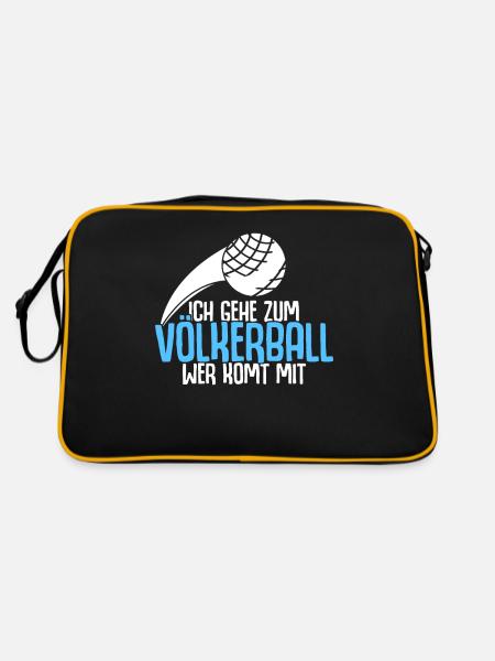 Völkerball - Retro Tasche - Schwarz/Gold