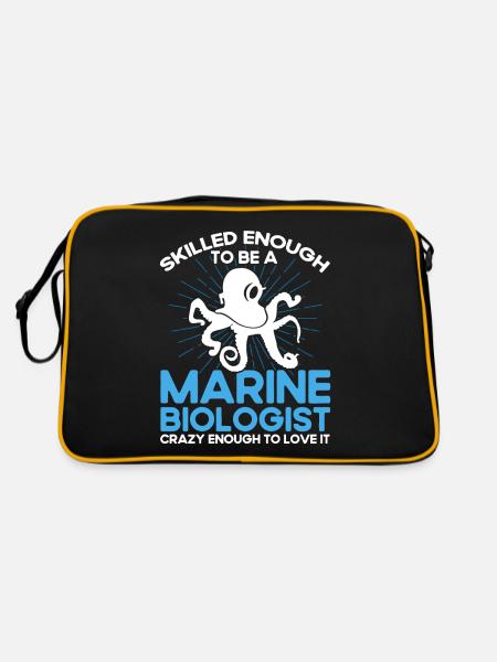 Marine Biologist Ocean Gift Marine Biology - Retro Bag - black/gold - Back