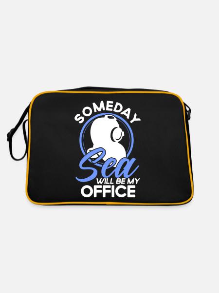 Marine Biologist Ocean Gift Marine Biology - Retro Bag - black/gold - Back