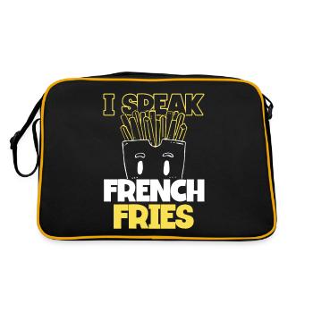 Pommes Frites Fast Food Pommes Frites - Retro Tasche - Schwarz/Gold - Hinten