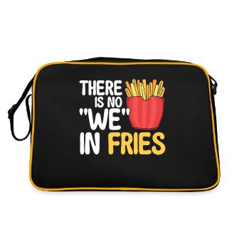 Pommes Frites Fast Food Pommes Frites - Retro Tasche - Schwarz/Gold - Hinten