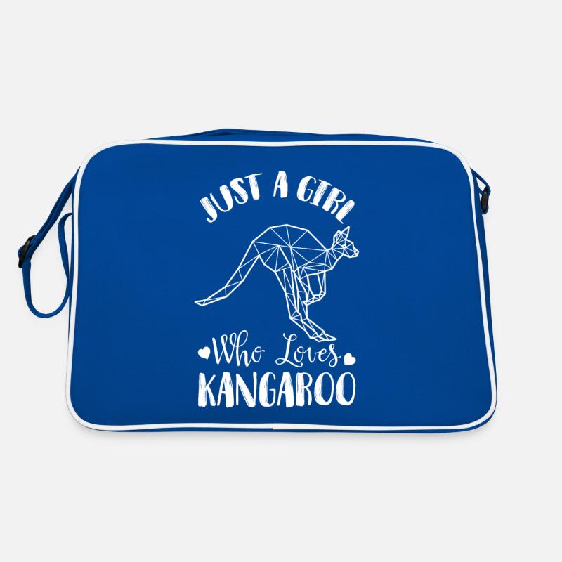 Mädchen-Liebes-Känguru-Australien-Kängurus Retro Tasche