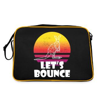 Hop like kangaroos Australia Marsupials Lus - Retro Bag - black/gold - Back
