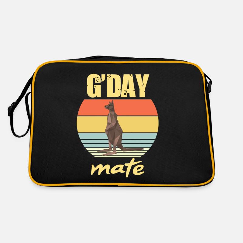 Kangaroo G'day Outback Australia Marsupials Kangaroo Retro Bag