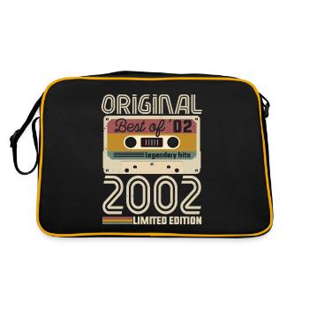 Vintage Geburtstag Original Geschenkidee 2002 - Retro Tasche - Schwarz/Gold - Hinten