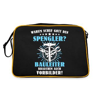 Spengler Bauspengler - Retro Tasche - Schwarz/Gold - Hinten