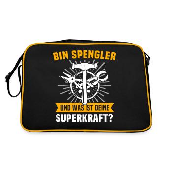 Spengler Bauspengler - Retro Tasche - Schwarz/Gold - Hinten