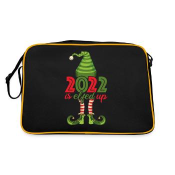 2022 est Elfed Up - Drôle de pyjama familial de Noël - Sac Retro - noir/or - Dos
