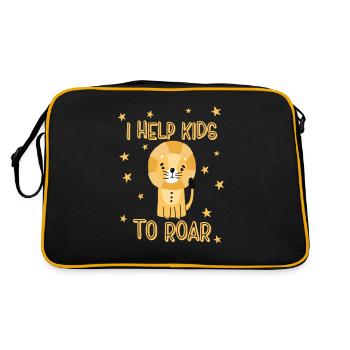 I Help Kids To ROAR - Speech therapist speech therapist - Retro Bag - black/gold - Back