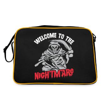 Sensenmann-Sensen-Albtraum-Engel des Todes Hallowe - Retro Tasche - Schwarz/Gold - Hinten