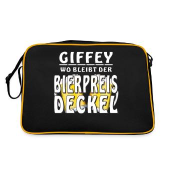 GIFFEY WO BLEIBT DER BIERPREIS DECKEL - Retro Tasche - Schwarz/Gold - Hinten