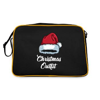 Weihnachts-Outfit Partnerlook Weihnachten Familie - Retro Tasche - Schwarz/Gold - Hinten