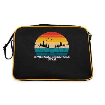 Lower Calf Creek Falls Utah - Retro Tasche - Schwarz/Gold - Hinten