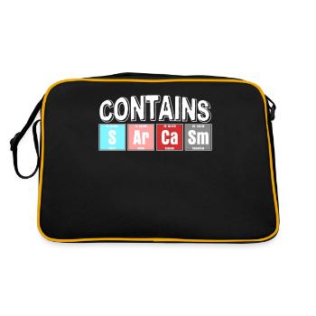 Sarcasm saying joke with irony - Retro Bag - black/gold - Back