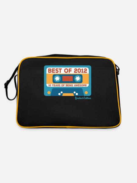 2012 Vintage Vintage Retro Cadeau D’anniversaire - Sac Retro - noir/or