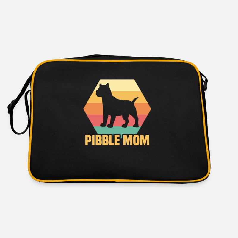 Pibble Mama Pitbull Terrier Hund Retro Tasche