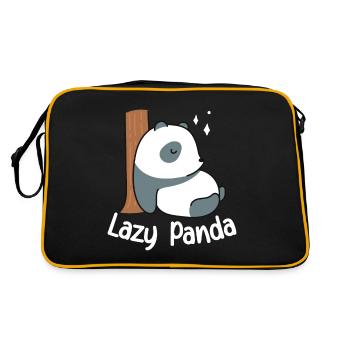 Dear Panda Cute Pandas Animal Lovers Bamboo - Retro Bag - black/gold - Back