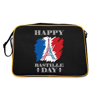 Happy day at the Eiffel Tower Paris Holiday - Retro Bag - black/gold - Back