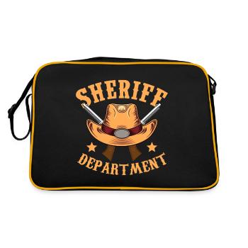 Département du shérif Chapeau de cowboy Revolver Sheriff Star - Sac Retro - noir/or - Dos