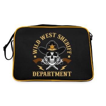 Sheriff West Department Skull Pistols Sheriff Star - Sac Retro - noir/or - Dos