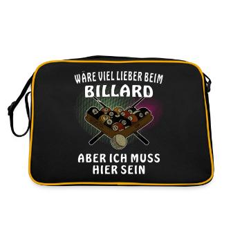 BILLARD - Retro Tasche - Schwarz/Gold - Hinten