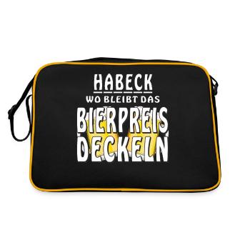 HARBECK WO BLEIBT DER BIERPREIS DECKEL - Retro Tasche - Schwarz/Gold - Hinten