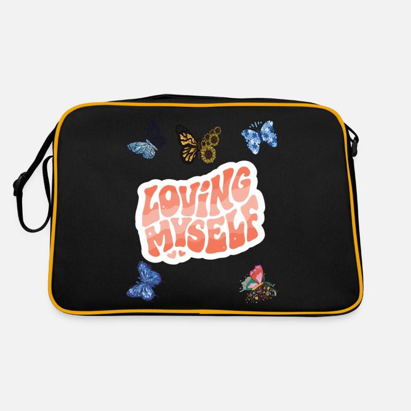 Aimer moi-même papillon Motivation Dire avec B Sac Retro