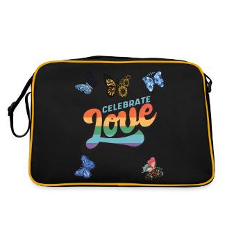 Papillon aime Dicton de motivation avec Butterflie - Sac Retro - noir/or - Dos