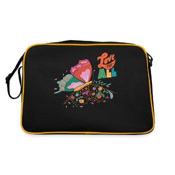 Butterfly Love All Citation de motivation avec Butterf - Sac Retro - noir/or - Dos