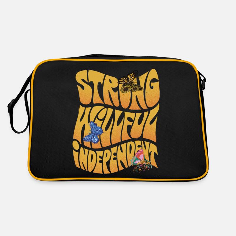Dicton de motivation avec papillon et beurre mignon Sac Retro