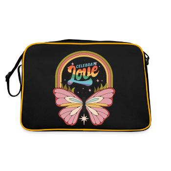 Butterfly célèbre le dicton motivant avec Butte - Sac Retro - noir/or - Dos