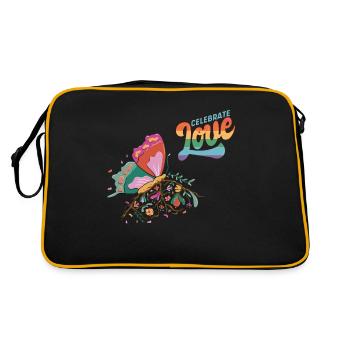Papillons d’amour Motivation Dicton avec mignon Mais - Sac Retro - noir/or - Dos
