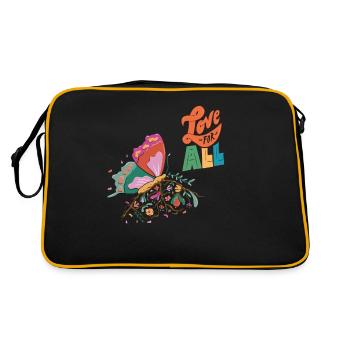 Butterfly Motivation Papillons mignons - Sac Retro - noir/or - Dos