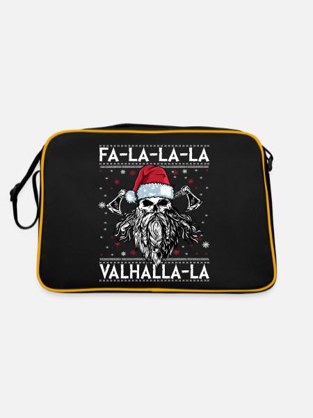 Viking Ugly Christmas – Valhalla Wikinger Outfit - Sac Retro - noir/or - Dos