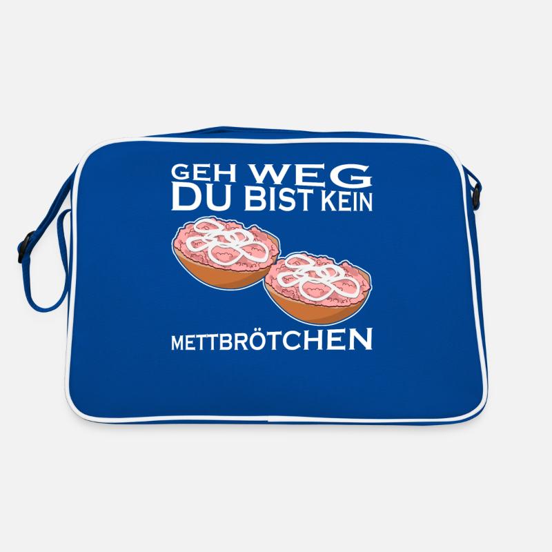 Mettbrötchen Mettfleisch Hackfleisch Retro Tasche